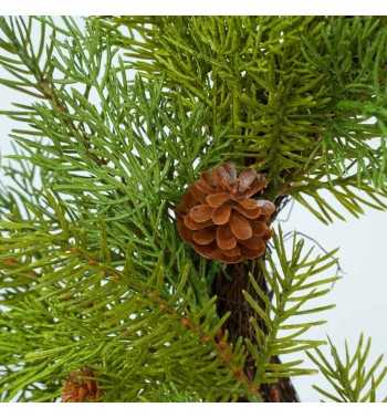 Ghirlanda Natalizia Verde con Pigne D.40 cm in PE