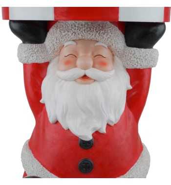 Base per Albero di Natale con Babbo Natale in Resina H.65 cm