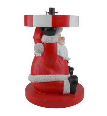 Base per Albero di Natale con Babbo Natale in Resina H.65 cm
