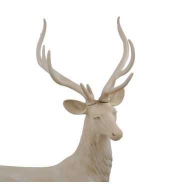 Renna Natalizia Seduta in Resina Beige H.126 cm