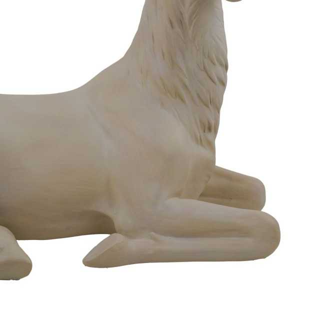 Renna Natalizia Seduta in Resina Beige H.126 cm