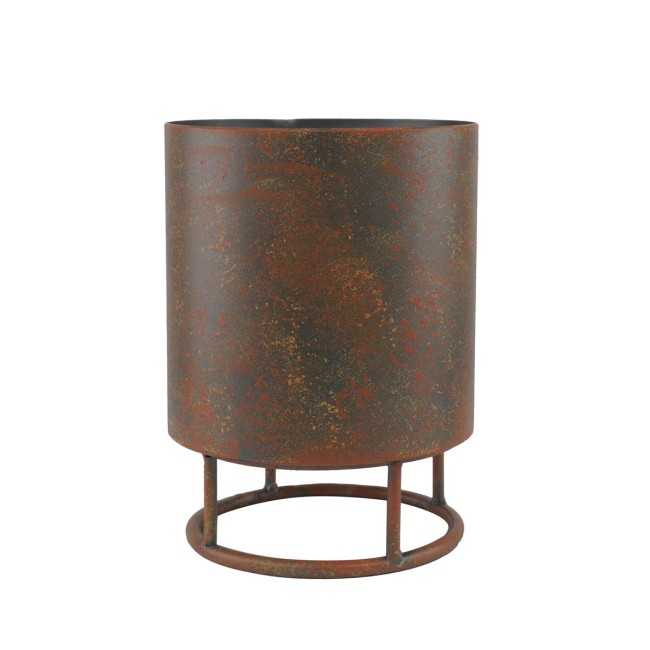 Set 3 Vasi in Metallo con Effetto Ruggine