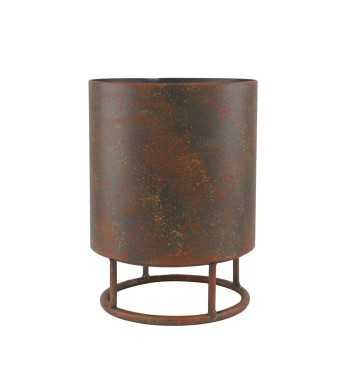 Set 3 Vasi in Metallo con Effetto Ruggine