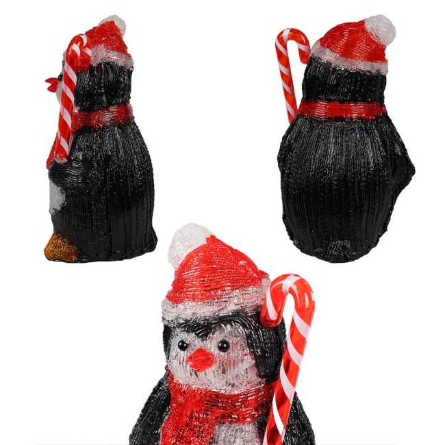 Pinguino Luminoso Natalizio H.30 cm