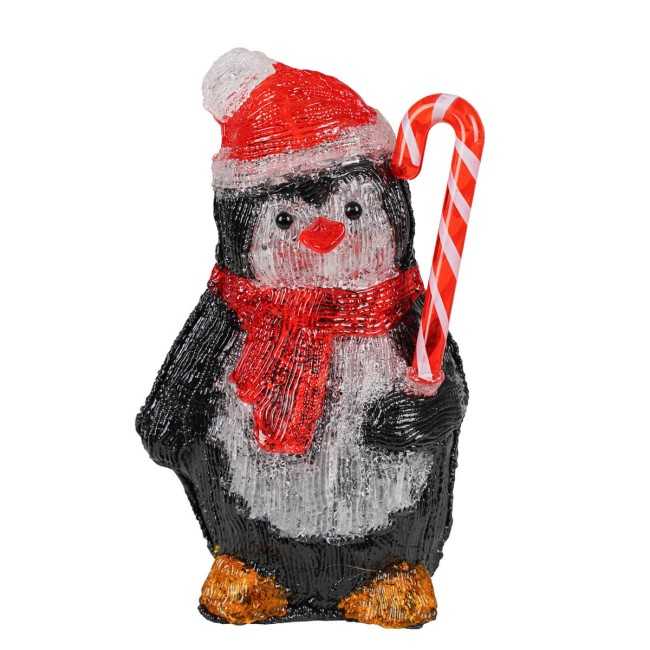 Pinguino Luminoso Natalizio H.30 cm