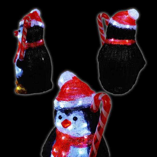 Pinguino Luminoso Natalizio H.30 cm
