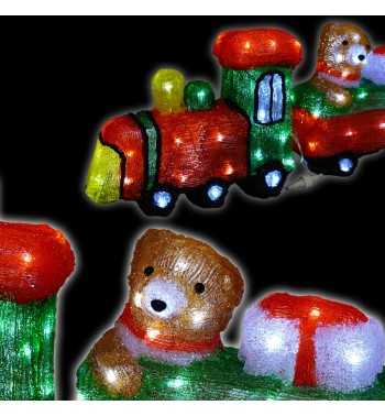 Trenino Natalizio Luminoso H.28 cm