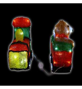 Trenino Natalizio Luminoso H.28 cm