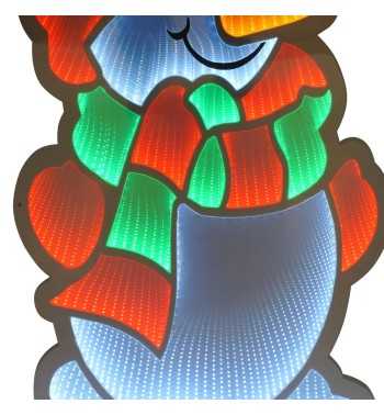 Pupazzo di Neve Luminoso 3D con Effetto Infinity Mirror 3 Misure Pupazzo di Neve Luminoso 3D con Effetto Infinity Mirror 3 Misure