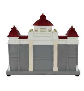 Stazione Ferroviaria Natalizia con Luci in Resina H.27 cm