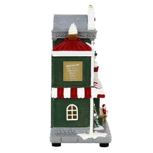 Gelateria Natalizia con Luci in Resina H.24 cm