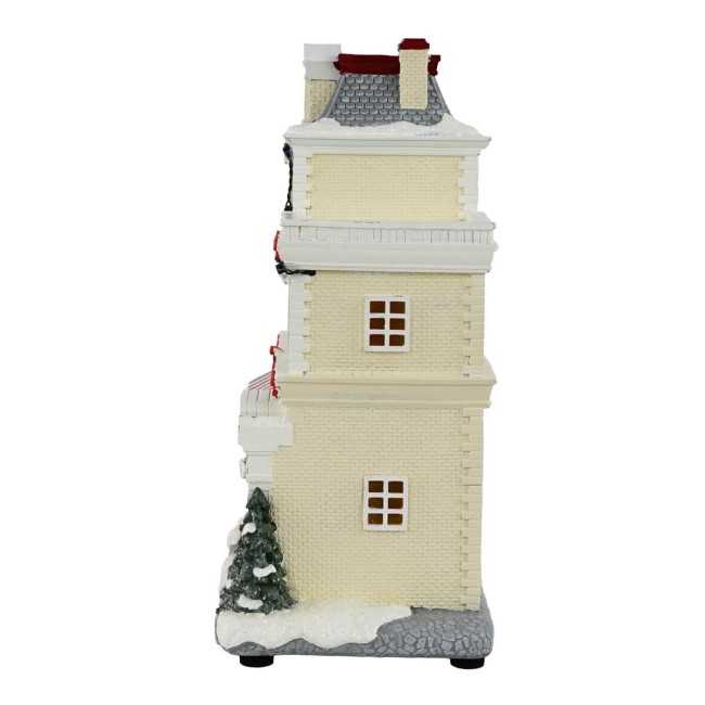 Caffetteria Natalizia con Luci in Resina H.27,5 cm