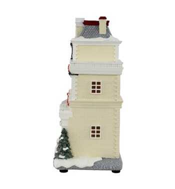 Caffetteria Natalizia con Luci in Resina H.27,5 cm