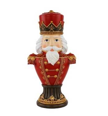 Busto Schiaccianoci Natalizio in Resina H.31 cm