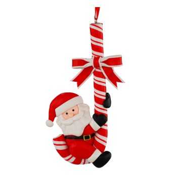 Bastoncini Natalizi da Appendere in Argilla 12x5 cm