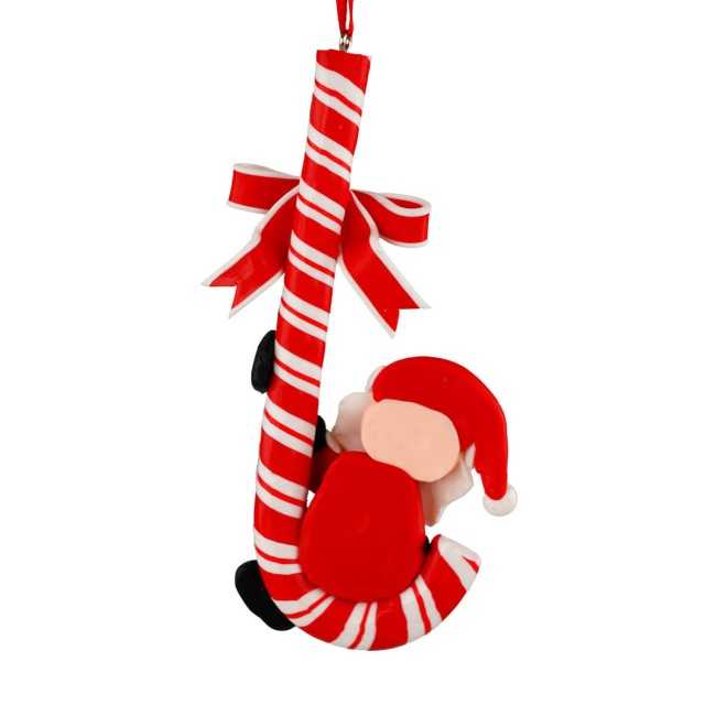 Bastoncini Natalizi da Appendere in Argilla 12x5 cm