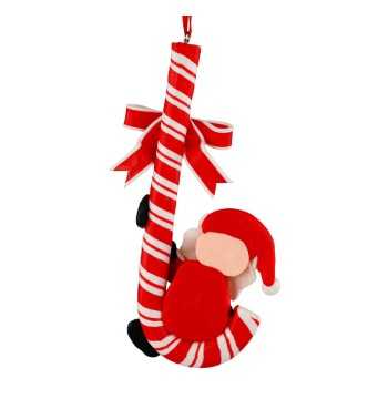 Bastoncini Natalizi da Appendere in Argilla 12x5 cm