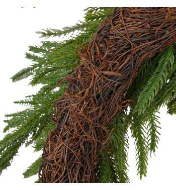 Ghirlanda Natalizia Verde in PE D.100 cm