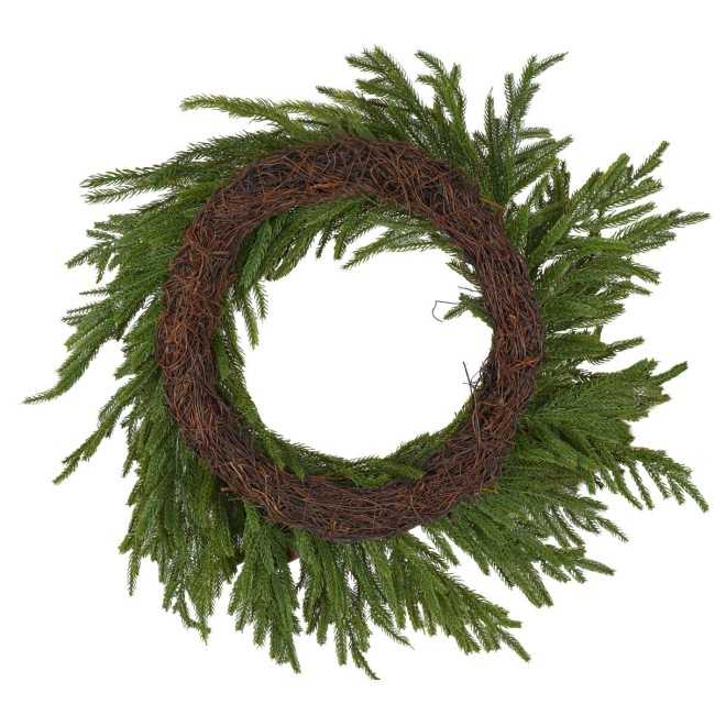 Ghirlanda Natalizia Verde in PE D.71 cm