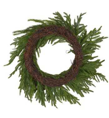 Ghirlanda Natalizia Verde in PE D.71 cm