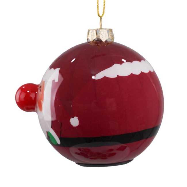 Pallina Babbo Natale con Led D.8 cm