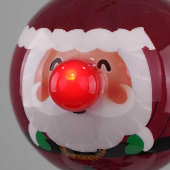 Pallina Babbo Natale con Led D.8 cm
