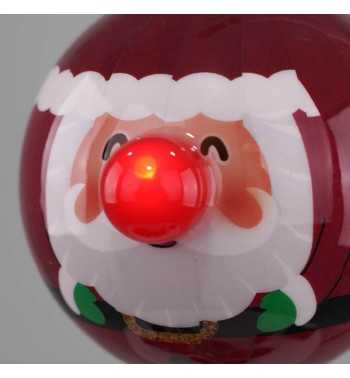 Pallina Babbo Natale con Led D.8 cm