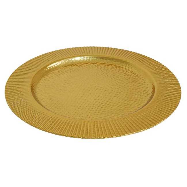 Piatto Tondo in Alluminio Oro 2 Misure