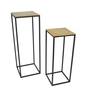 Set 2 Espositori in Alluminio Nero e Oro Set 2 Espositori in Alluminio Nero e Oro