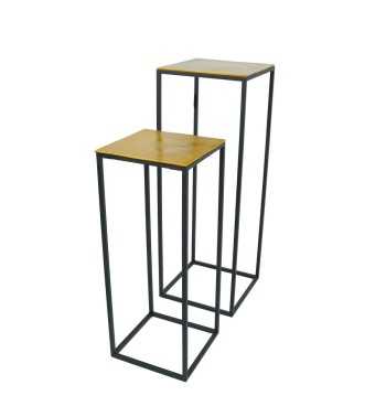 Set 2 Espositori in Alluminio Nero e Oro Set 2 Espositori in Alluminio Nero e Oro