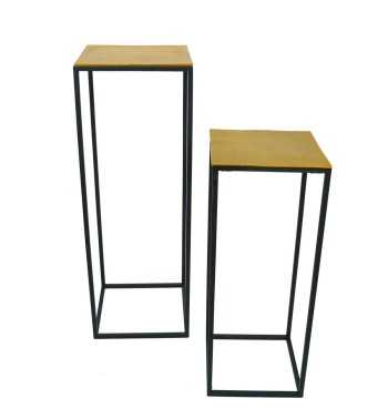 Set 2 Espositori in Alluminio Nero e Oro Set 2 Espositori in Alluminio Nero e Oro