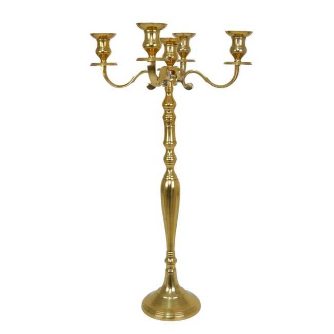 Candelabro in Alluminio Oro H.77 cm