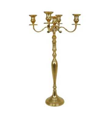 Candelabro in Alluminio Oro H.77 cm Candelabro in Alluminio Oro H.77 cm