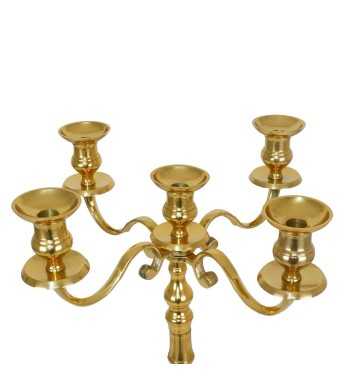 Candelabro in Alluminio Oro H.77 cm Candelabro in Alluminio Oro H.77 cm