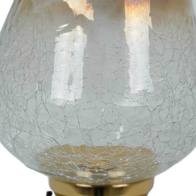 Candelabro in Alluminio Oro e Vetro Sfumato 2 Misure