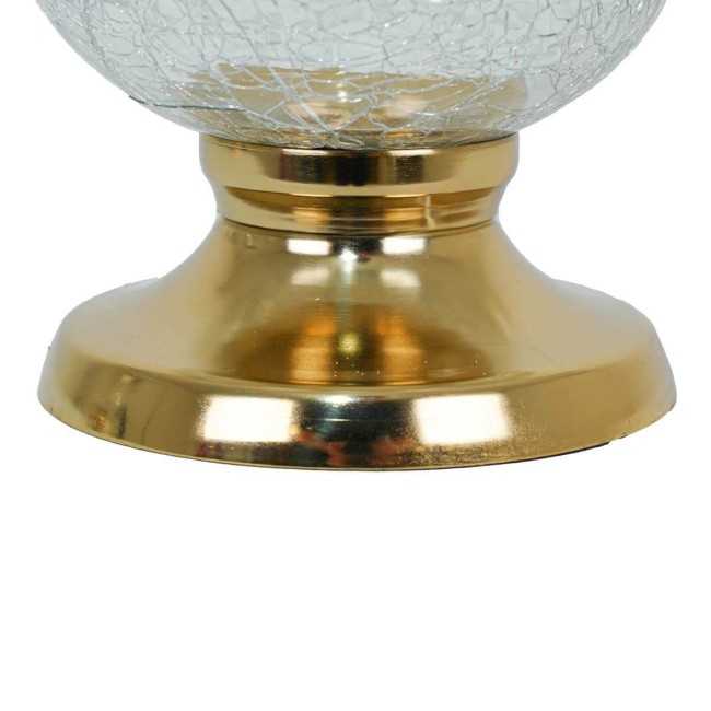 Candelabro in Alluminio Oro e Vetro Sfumato 2 Misure