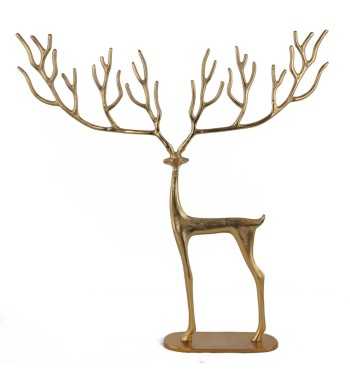 Renna Natalizia in Alluminio Oro H.57,5 cm