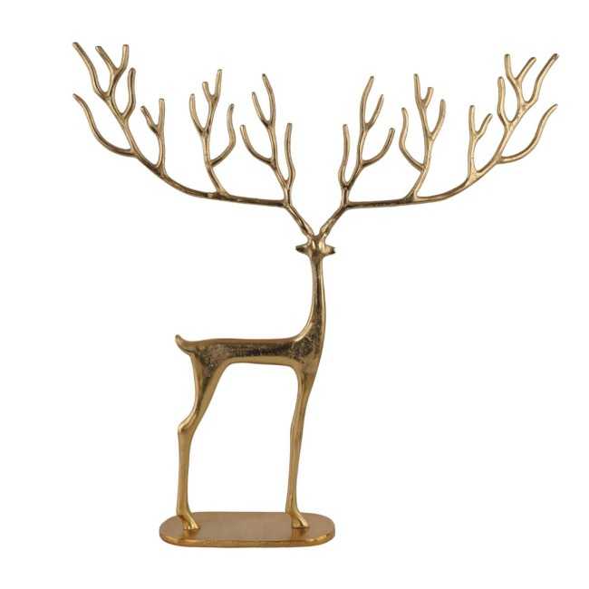 Renna Natalizia in Alluminio Oro H.57,5 cm