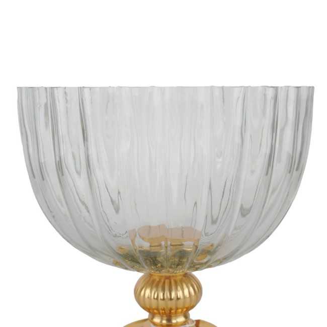 Coppa in Alluminio Oro e Vetro 2 Misure