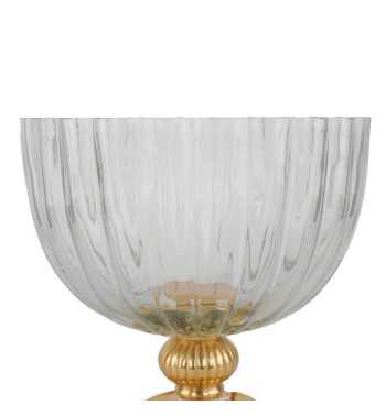 Coppa in Alluminio Oro e Vetro 2 Misure Coppa in Alluminio Oro e Vetro 2 Misure