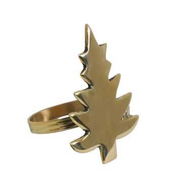 Portatovaglioli Natalizi a Forma di Albero, Renna e Stella in Ottone