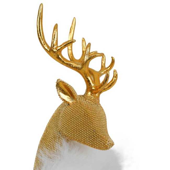 Renna Natalizia in Resina Oro H.34 cm