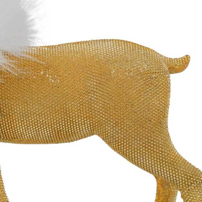 Renna Natalizia in Resina Oro H.34 cm