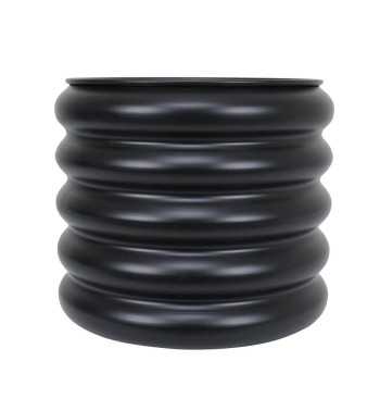 Vaso Decorativo in Metallo Nero 2 Misure