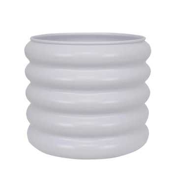 Vaso Elegante in Metallo Bianco 2 Misure