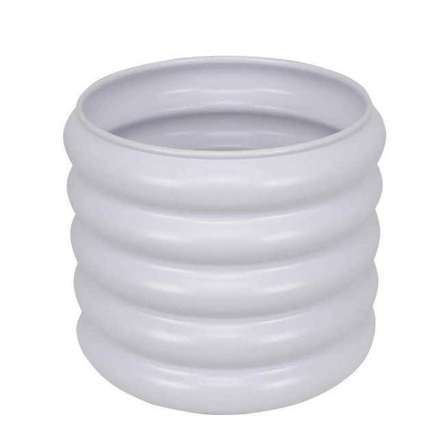 Vaso Elegante in Metallo Bianco 2 Misure