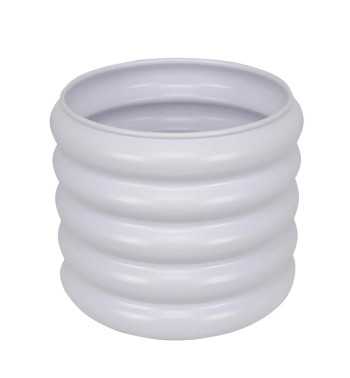 Vaso Elegante in Metallo Bianco 2 Misure