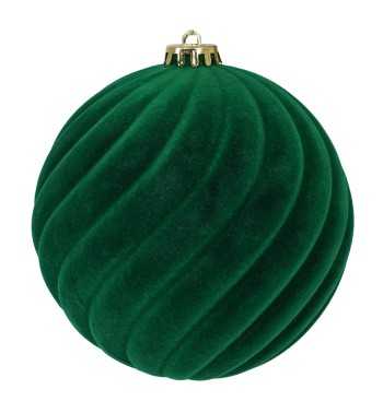 Palle Natalizie Decorate in Velluto D.15 cm - 3 Colori