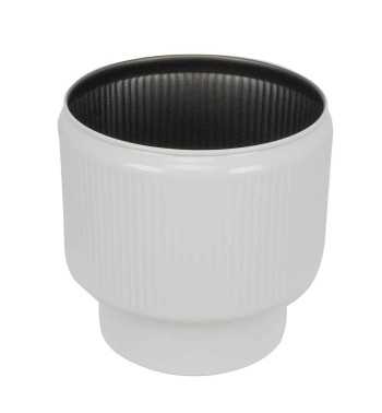 Vaso in Metallo Bianco con Design Moderno - 2 Misure Vaso in Metallo Bianco con Design Moderno - 2 Misure