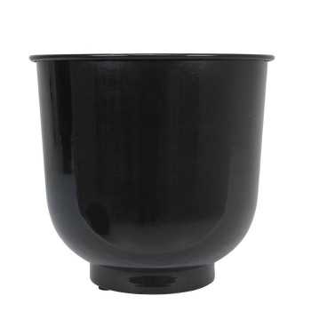 Vaso in Metallo Nero con Piedini e Foro di Scolo – 3 Misure Vaso in Metallo Nero con Piedini e Foro di Scolo – 3 Misure